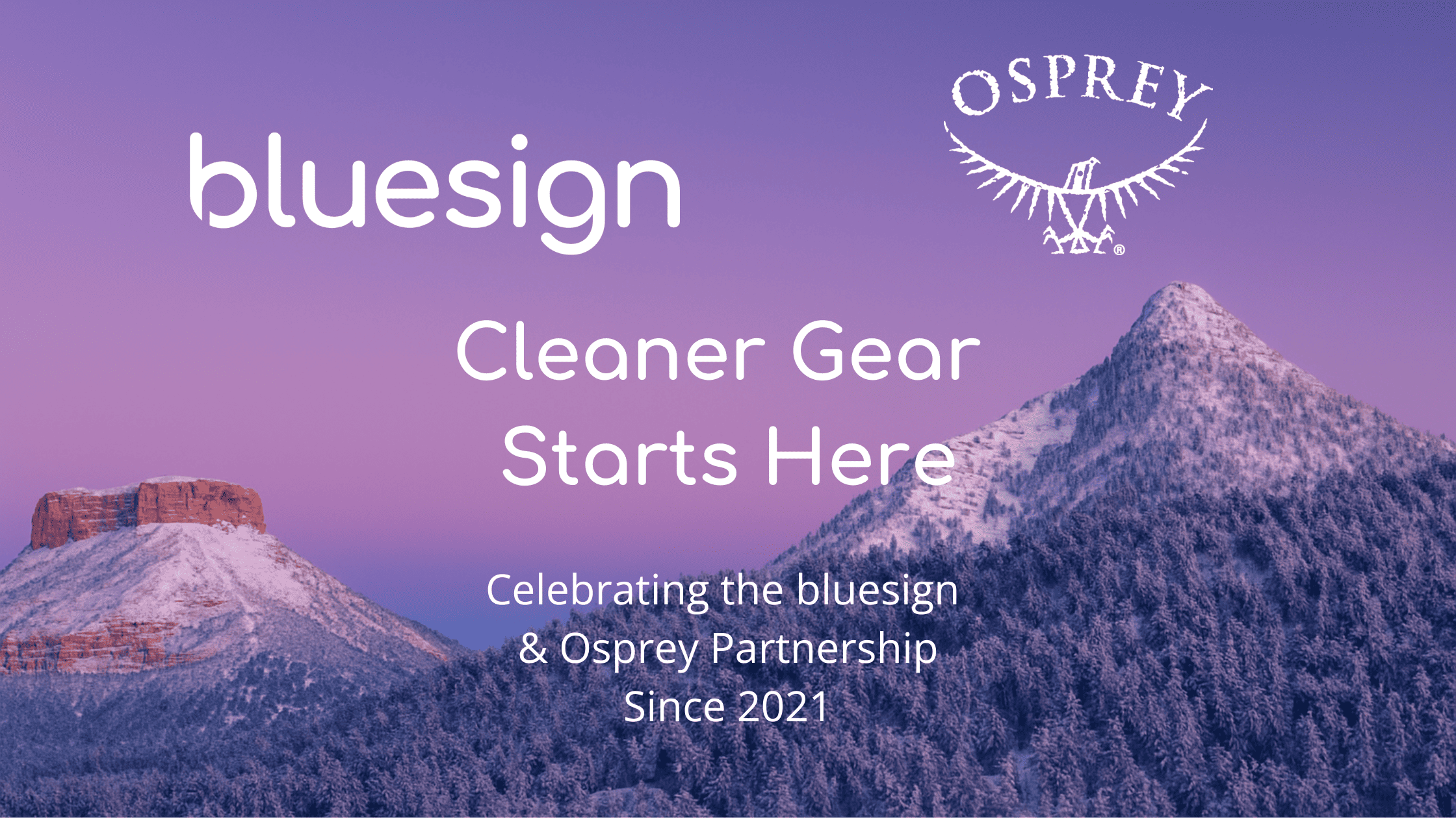 bluesign and osprey celebrate their partnership